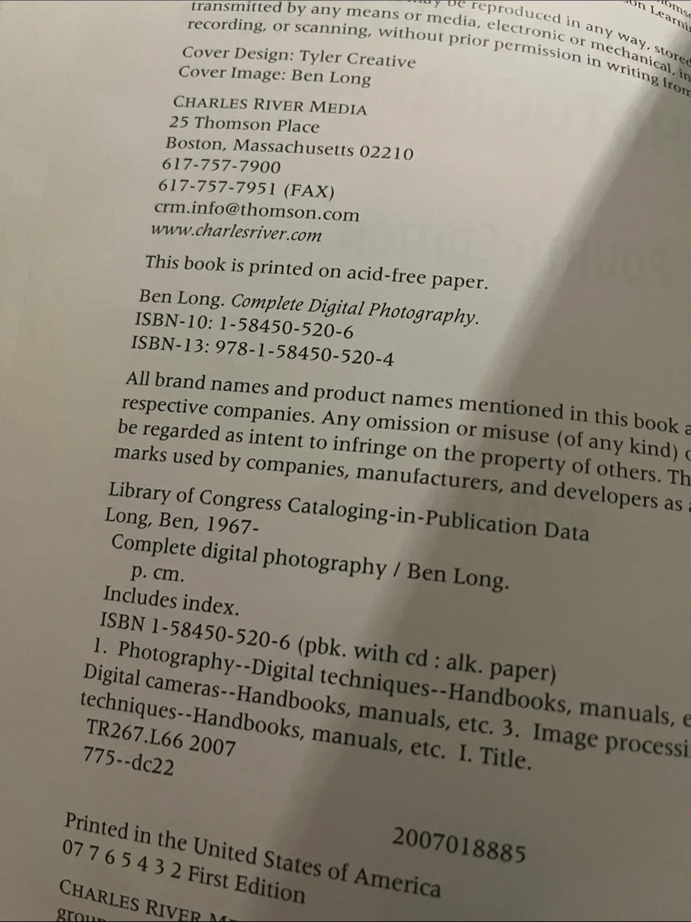Complete Digital Photography Fourth Edition - Multi-Color